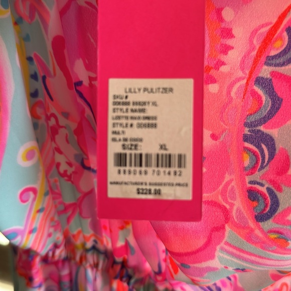 NWT Lilly Pulitzer maxi dress. Gold adjustable strap hardware stunning . - Picture 8 of 8